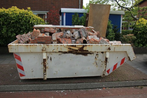 Waste removal truck in Vauxhall.