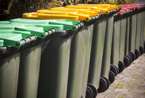 Residents participating in waste segregation.